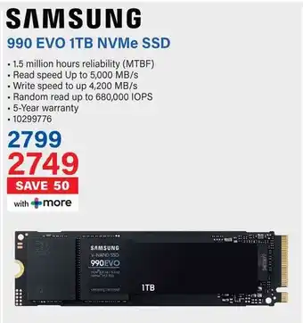 Incredible Connection SAMSUNG 990 EVO 1TB NVMe SSD offer