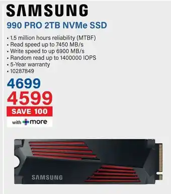 Incredible Connection SAMSUNG 990 PRO 2TB NVMe SSD offer