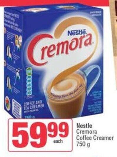 Nestle Cremora Coffee Creamer 750 g offer at SuperSpar