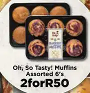 Food Lover's Market Oh So Tasty Muffins Assorted-For 2 x 6's offer