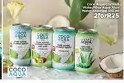 Food Lover's Market Coco Aqua Coconut Water/Aloe Aqua Aloe Water Assorted-For 2 x 330ml offer