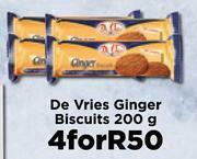 Food Lover's Market De Vries Ginger Biscuits-For 4 x 200g offer