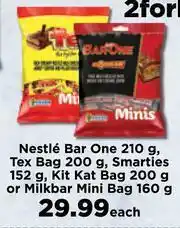 Food Lover's Market Nestle Barone 210g,Tex Bag 200g,Smarties 152g,Kitkat Bag 200g Or Milkbar Mini Bag 160g-Each offer