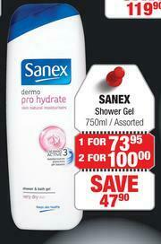 Dis-Chem Sanex Shower Gel Assorted-750ml offer