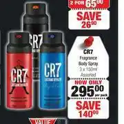 Dis-Chem CR7 Fragrance Body Spray Assorted-3 x 150ml Per Pack offer