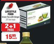 Dis-Chem Lifestyle Food Green Tea With Ginger 20 Teabags-Each offer