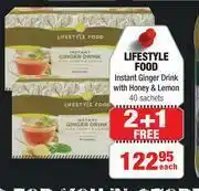 Dis-Chem Lifestyle Food Instant Ginger Drink With Honey & Lemon 40 Sachets-Each offer