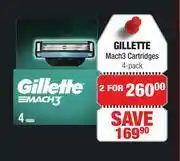 Dis-Chem Gillette Mach3 Cartridges-For 2 x 4's Pack offer