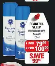 Dis-Chem Peaceful Sleep Insect Repellent Aerosol-For 1 x 150ml offer