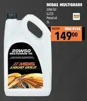 Midas Midas Multigrade 20W-50 SJ/CD Petrol Oil 5Ltr MI20W offer