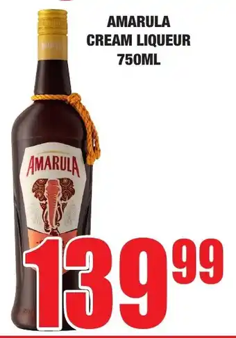 Boxer Liquors Amarula cream liqueur offer