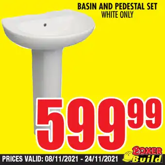 Boxer Basin and Redestal Set White Only offer