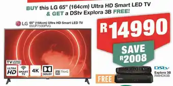 House & Home LG Ultra HD Smart LED TV 65" & Get a DStv Explora 3B Free offer