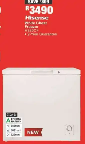 House & Home Hisense White Chest Freezer offer