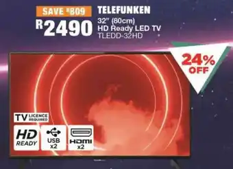 House & Home Telefunken 32" 80cm HD Ready LED TV offer