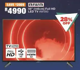 House & Home Aiwa 58" 146cm Full HD LED TV offer