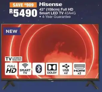 House & Home Hisense 43" 108cm Full HD Smart LED TV offer