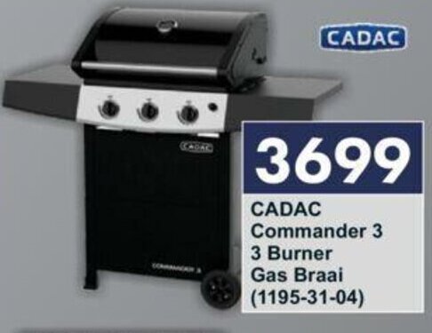 President Hyper CADAC - Commander 3 3 Burner Gas Braai offer