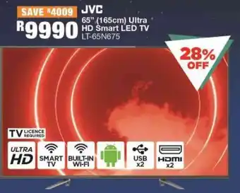 House & Home JVC 65" 165cm Ultra HD Smart LED TV offer