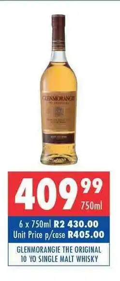 Ultra Liquors Glenmorangie The Original 10YO Single Malt Whisky 750ml offer