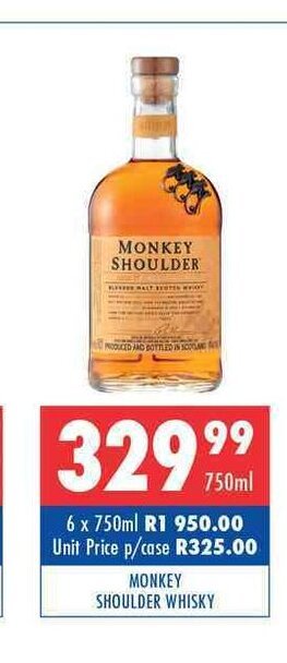 Ultra Liquors Monkey Shoulder Whisky 750ml offer