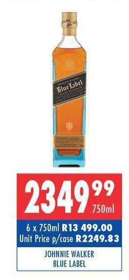 Ultra Liquors Johnnie Walker Blue Label 750ml offer