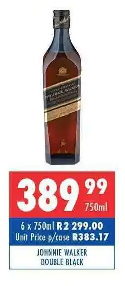 Ultra Liquors Johnnie Walker Double Black 750ml offer