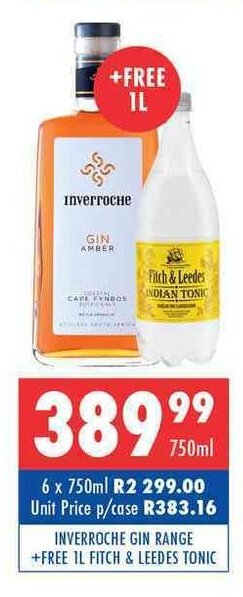 Ultra Liquors Inverroche Gin Range 750ml offer