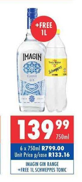 Imagin Gin Range 750ml