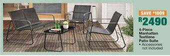 House & Home 4-Piece Manhattan Textilene Patio Suite offer