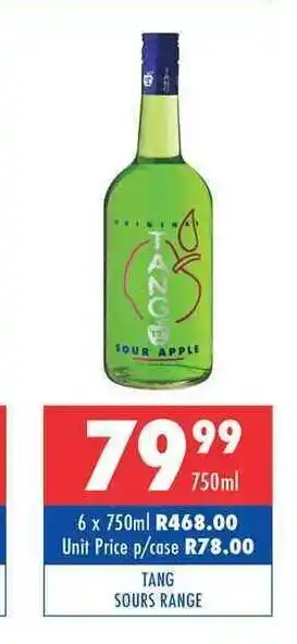 Ultra Liquors Tang Sours Range 750ml offer