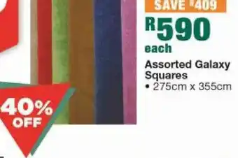 House & Home Assorted Galaxy Squares 275cm x 355cm offer