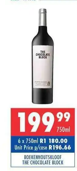 Ultra Liquors Boekenhoutskloof The Chocolate Block 750ml offer
