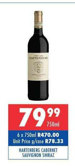 Hartenberg Cabernet Sauvignon Shiraz 750ml