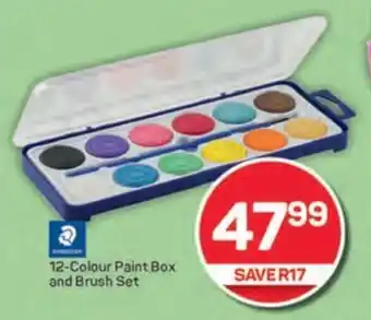 Pick n Pay 12-Colour Paint Box and Brush Set offer