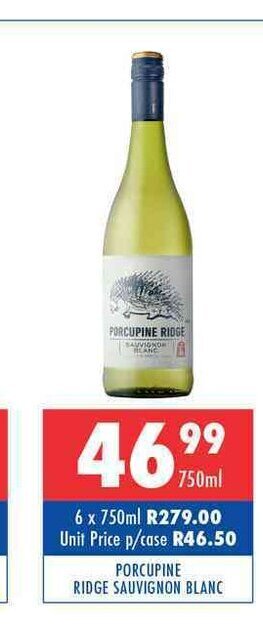 Porcupine Ridge Sauvignon Blanc 750ml