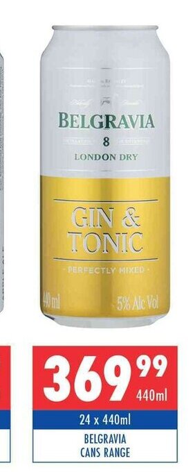 Belgravia Cans Range 24 x 440ml
