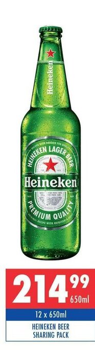 Ultra Liquors Heineken Beer Sharing Pack 12 x 650ml offer