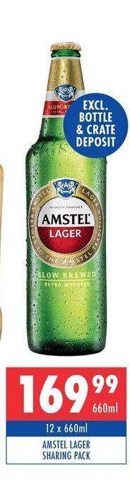 Ultra Liquors Amstel Lager Sharing Pack 12 x 660ml offer