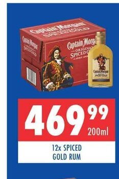 Ultra Liquors 12x Spiced Gold Rum 200ml offer