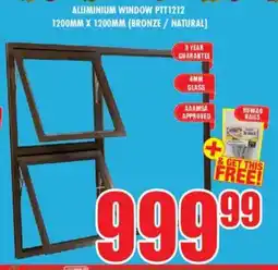 Boxer Aluminium window ptt1212 (bronze/natural) offer