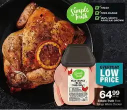 Checkers Simple Truth Free- Range Whole Chicken offer