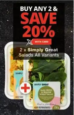 Checkers Simply Great Salads All Variants offer