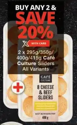 Checkers Café Culture Sliders All Variants offer