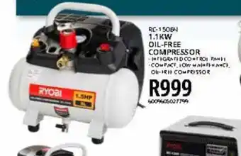 Kloppers 1.1Kw Oil-Free Compressor offer