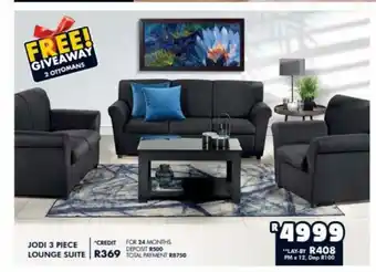 Barnetts - Price 'n Pride JODI 3 Piece Lounge Suite offer