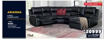 Barnetts - Price 'n Pride ARIANNA 4 Piece Lounge Suite offer