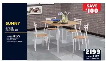 SUNNY 5 Piece Dinette Set