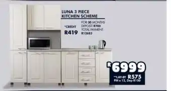 LUNA 3 Piece Kitchen Scheme