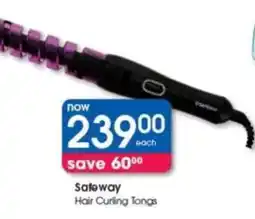 Clicks Safeway Hair Curling Tongs offer